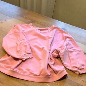 All Saints Distressed Pink Storn Sweatshirt